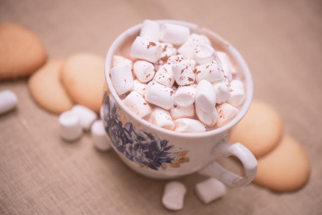 Chocomelk met marshmallows